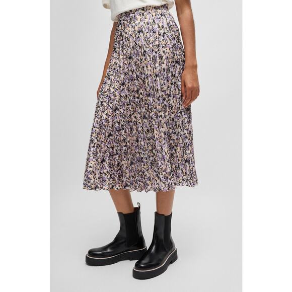 BOSS Hugo Boss Vlissa Pleated MIDI Skirt (Large ) - Picture 4 of 5